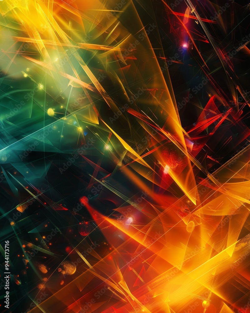Colorful abstract art in various hues.