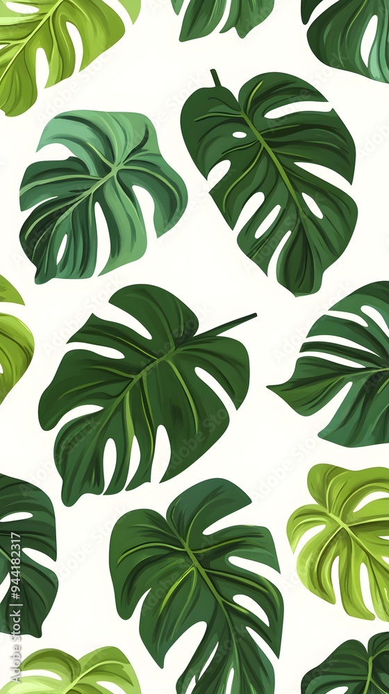 Abstract leave background pattern vector. Tropical monstera leaf design wallpaper. Botanical texture design for print, wall arts, and wallpaper. Abstract leave background pattern vector. Tropical monstera leaf design wallpaper. Botanical texture design for print, wall arts, and wallpaper.