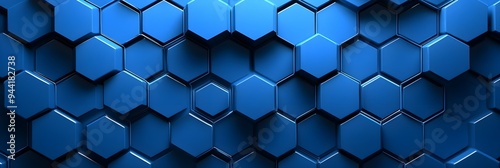 Abstract modern classic blue honeycomb background 