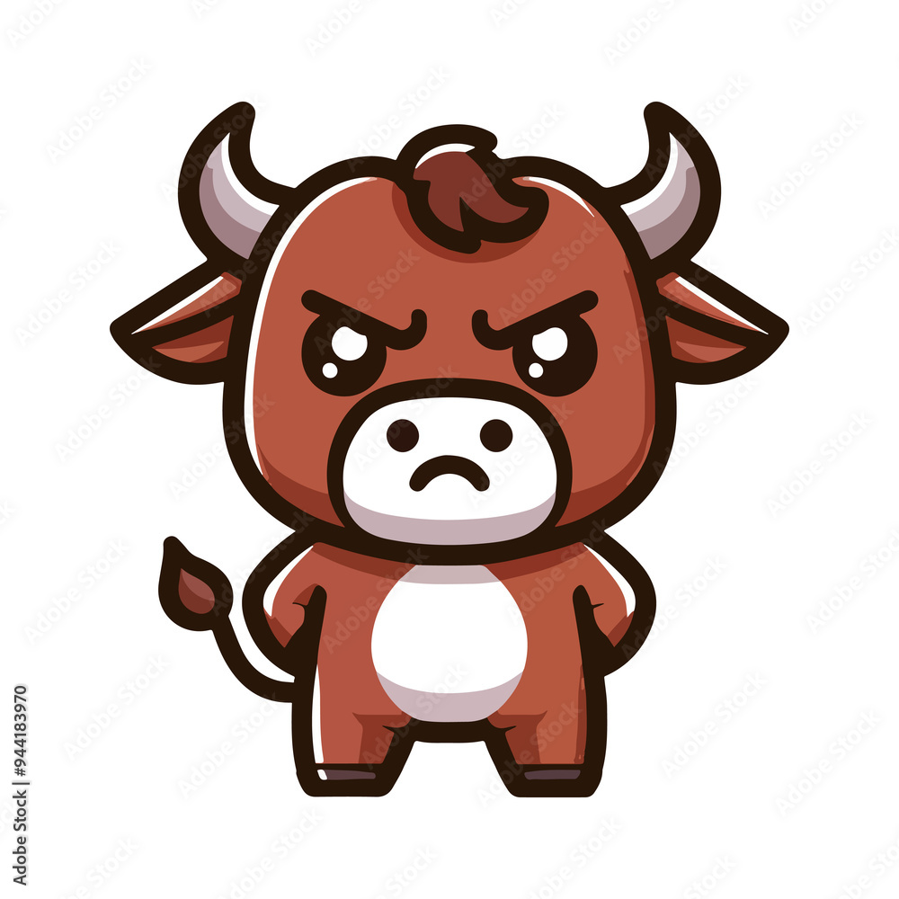cute angry bull cartoon icon character cute angry bull cartoon icon character