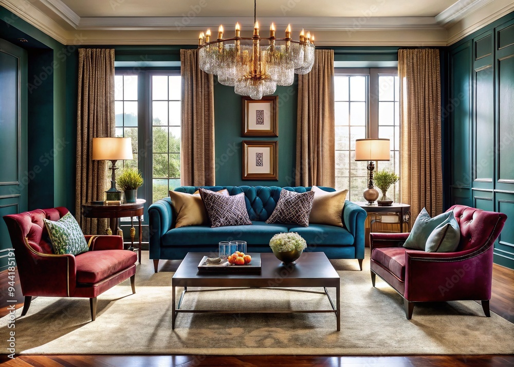 Modern Classicism: Contemporary, Refined, Symmetrical, Rich Fabrics, Jewel Tones Modern Classicism: Contemporary, Refined, Symmetrical, Rich Fabrics, Jewel Tones