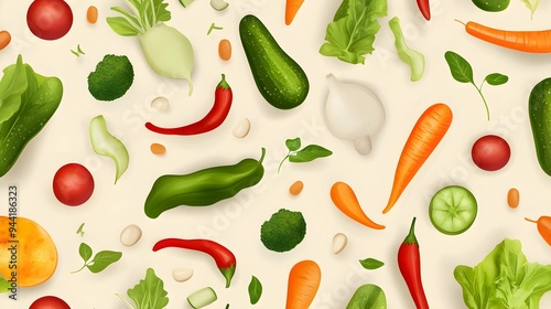 Background. Eat healthy. Vector vegetables icons.