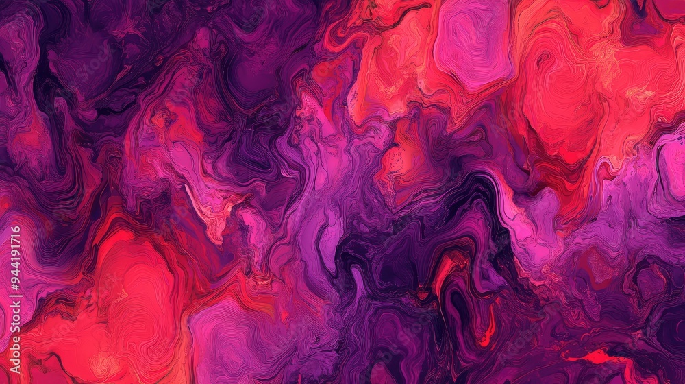 Vibrant abstract pattern showcasing dramatic red and luxurious purple textures. Vibrant abstract pattern showcasing dramatic red and luxurious purple textures.