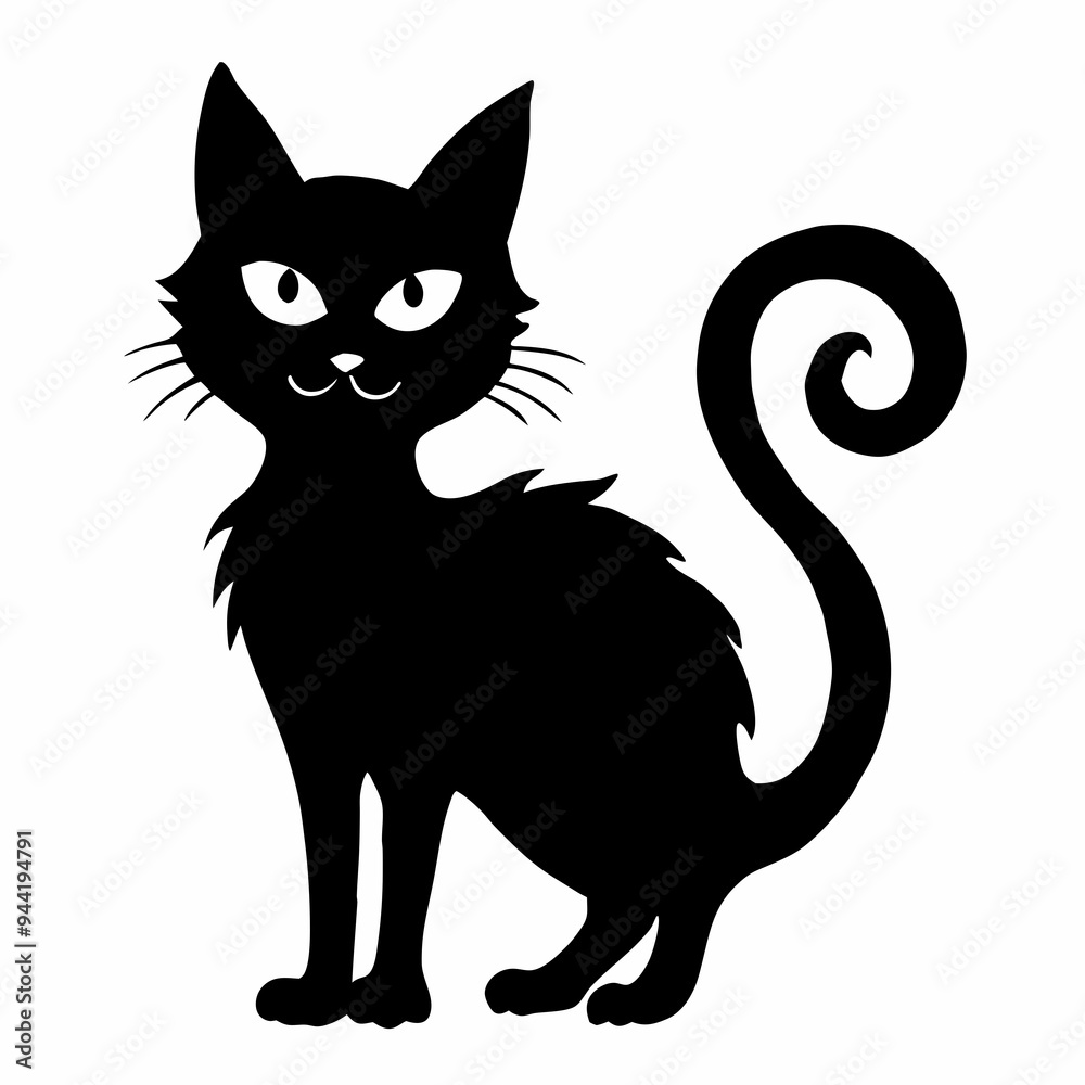 Halloween Cat Bundle Cut File, Cat Witch Svg, Clipart, Vector SVG 