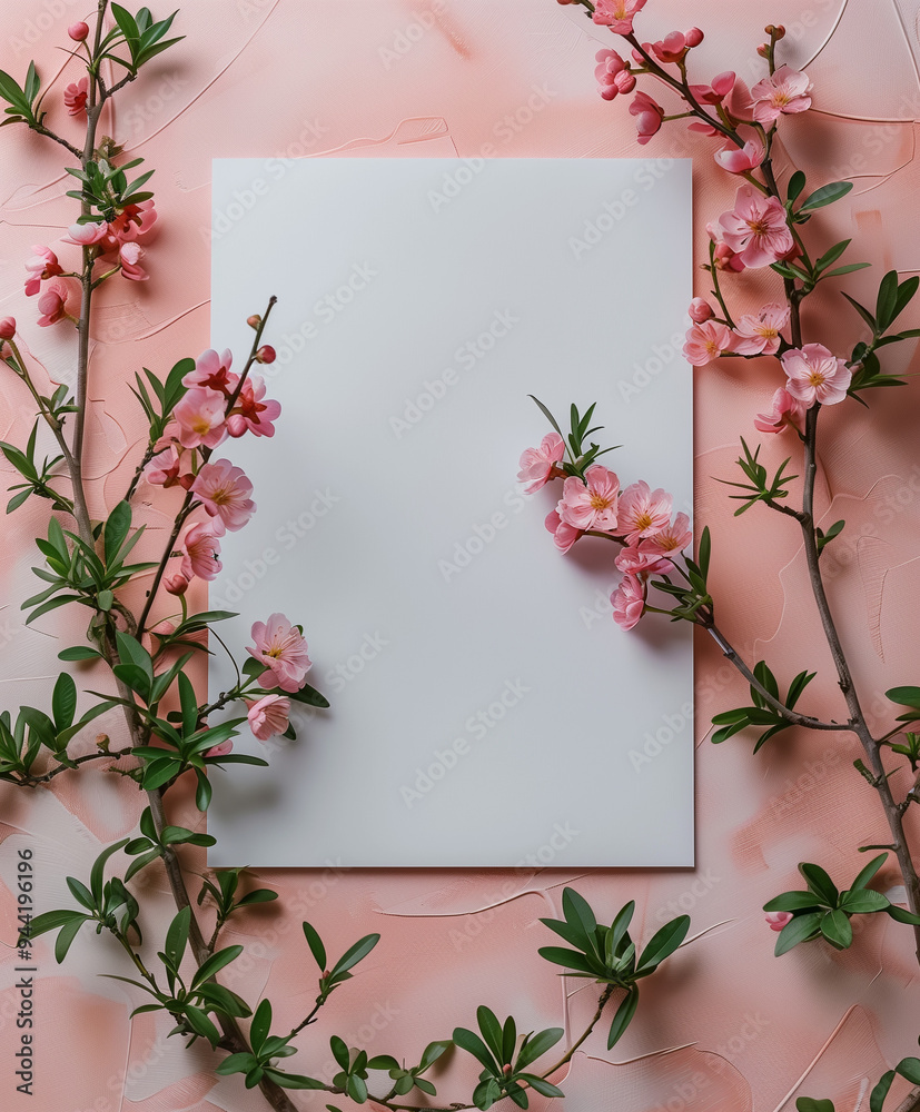 Minimalist Wedding Invitation paper mock up, Indian fresh flowers decoration, flat lay, Invitation background Minimalist Wedding Invitation paper mock up, Indian fresh flowers decoration, flat lay, Invitation background