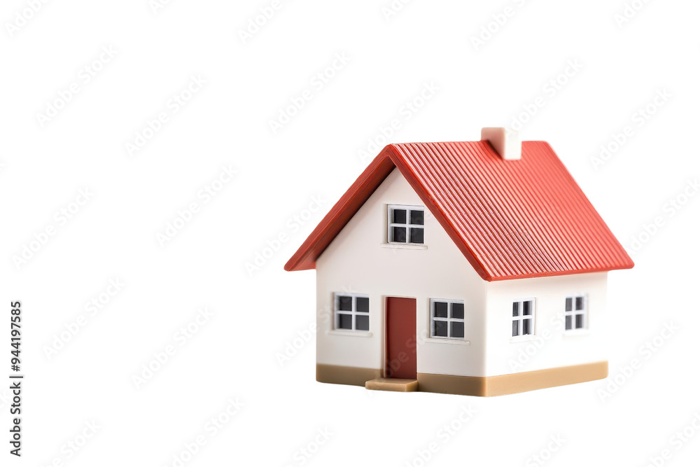 A small model house symbolizes homeownership and real estate concepts, ideal for property-related designs and marketing isolate on transparency background A small model house symbolizes homeownership and real estate concepts, ideal for property-related designs and marketing isolate on transparency background