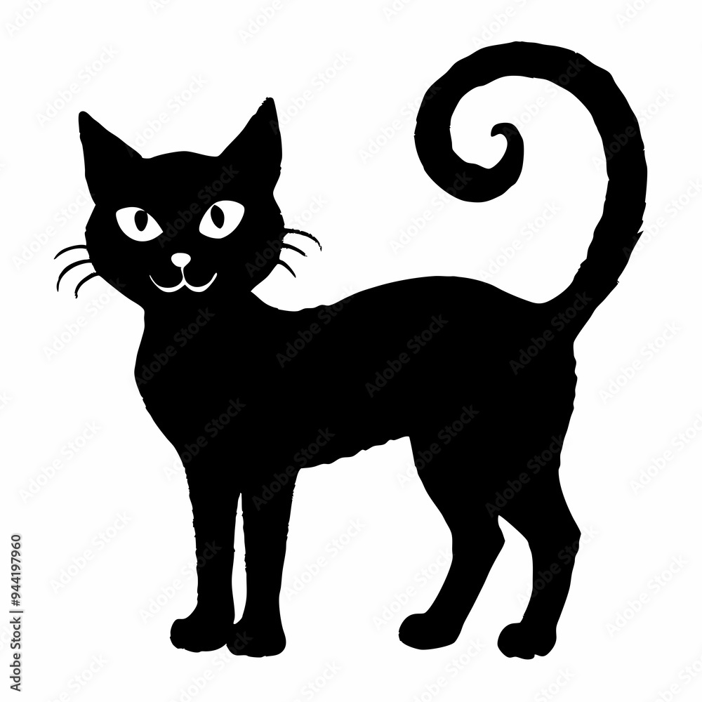 Obraz premium Halloween Cat Bundle Cut File, Cat Witch Svg, Clipart, Vector SVG