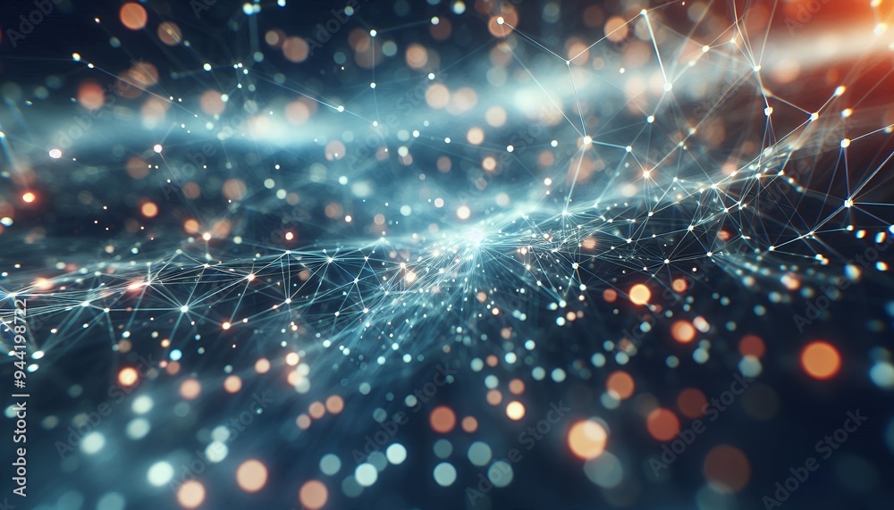 custom made wallpaper toronto digitalAbstract digital background of points and lines with glowing plexus