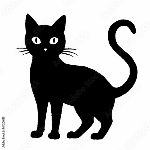 Halloween vector SVG Cut Files for Cricut, Cat Silhouette, Black Cat Svg, Spooky Svg