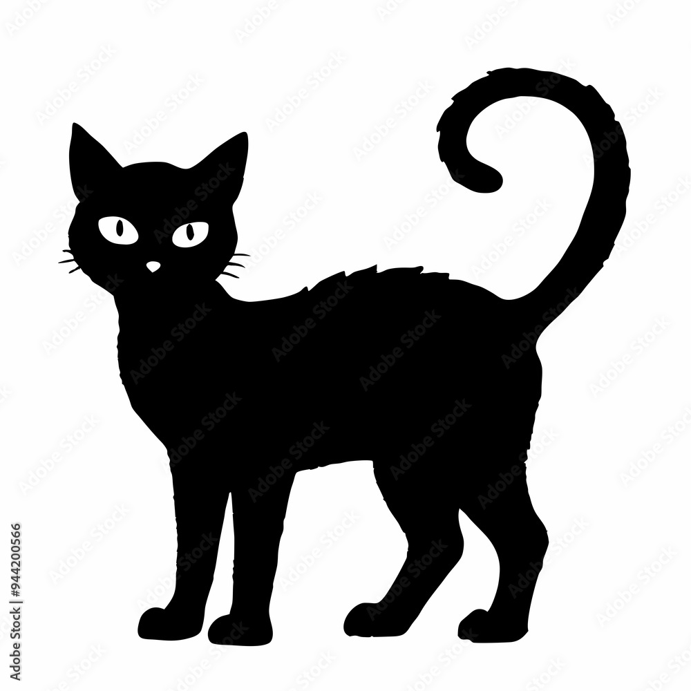 Halloween vector SVG Cut Files for Cricut, Cat Silhouette, Black Cat Svg, Spooky Svg