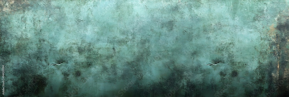 Fototapeta premium Grunge metal texture, sage green background