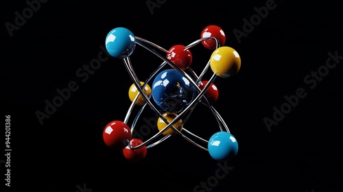 Abstract 3D Model of an Atom