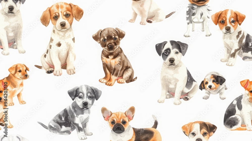 Dogs pattern illustration Dogs pattern illustration