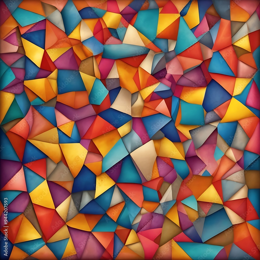 Fototapeta premium A vibrant background illustration featuring abstract geometric shapes, attractive bright abstract colorful variant shapes background