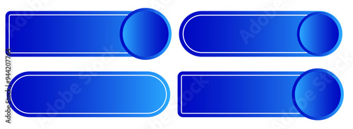 Blank Empty Gradient CTA Call to Action Web UI Buttons Set Vector Illustration