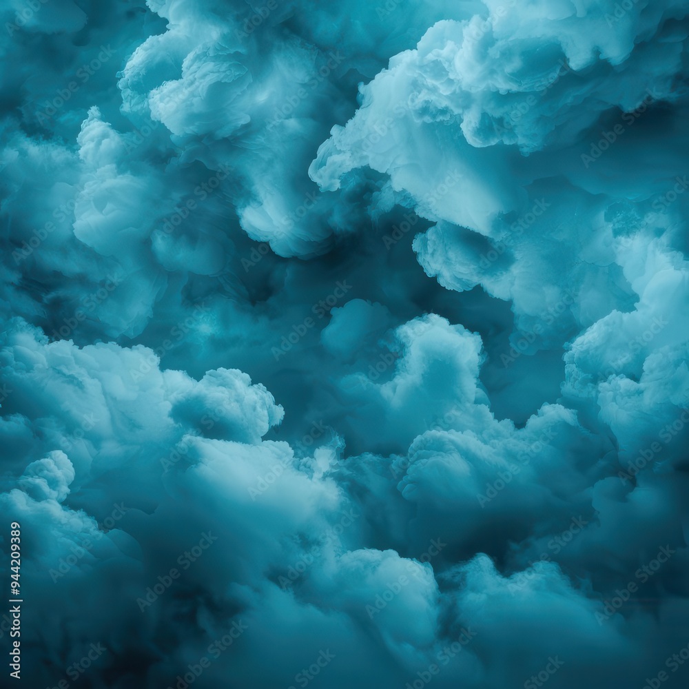 Naklejka premium Cold front moving in with heavy clouds and wind, changing weather, turbulent atmosphere
