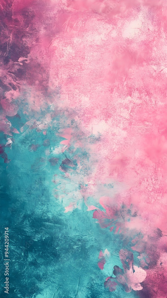 Fototapeta premium Pink and teal background art