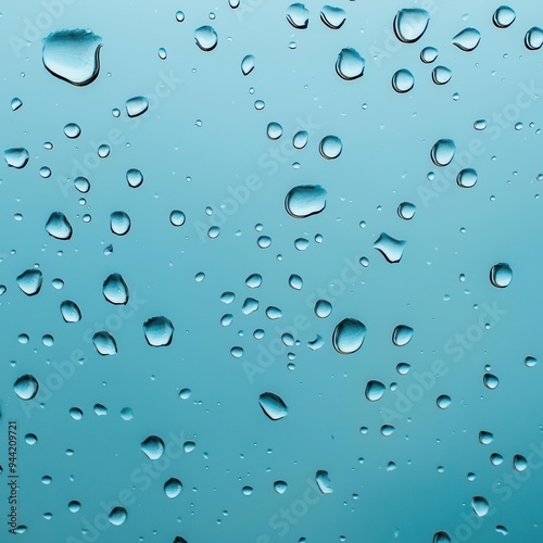 Icy rain creating patterns on a window, freezing weather, cold and wet