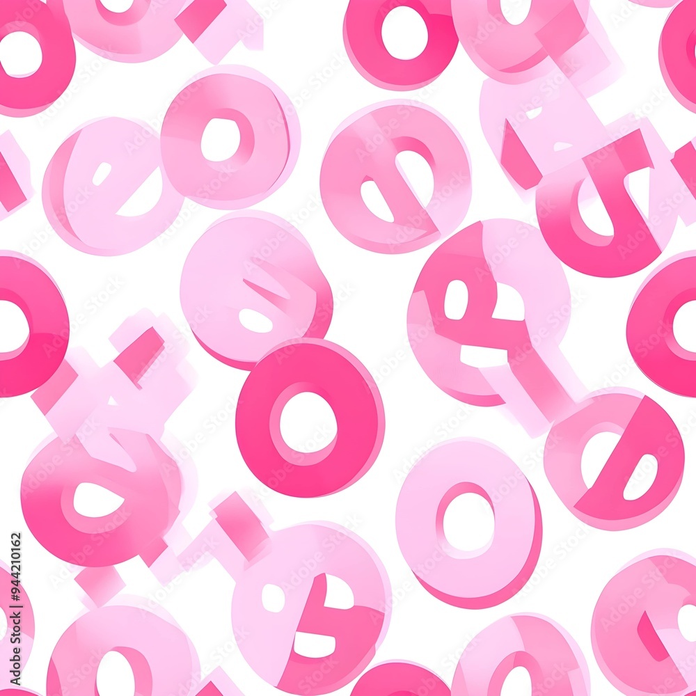Pink percent seamless pattern on white background. Pink percent seamless pattern on white background.