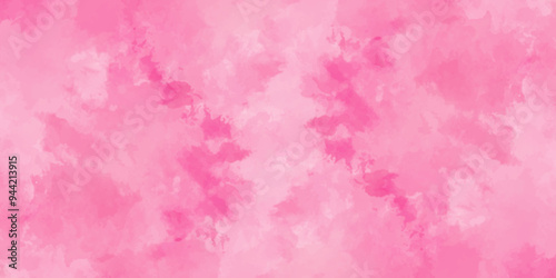 Abstract pink Wall Texture with Watercolor Brush Strokes. Soft pink pastel watercolor background.  party invitation, packaging, surface design. Grunge and textured banner with free copy space.