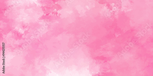 Abstract pink Wall Texture with Watercolor Brush Strokes. Soft pink pastel watercolor background.  party invitation, packaging, surface design. Grunge and textured banner with free copy space.