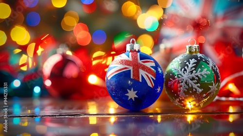 Australian Christmas Ornament with Festive Lights