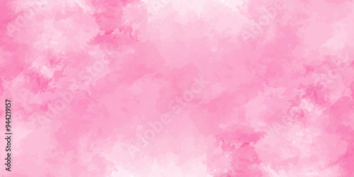 Abstract pink Wall Texture with Watercolor Brush Strokes. Soft pink pastel watercolor background.  party invitation, packaging, surface design. Grunge and textured banner with free copy space.
