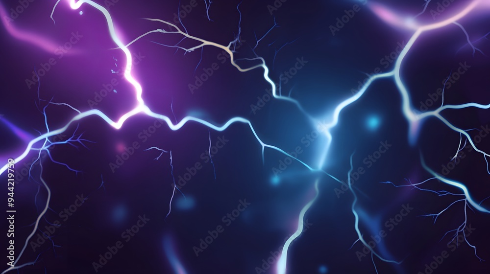 Abstract background with blue and purple lightning. Abstract background with blue and purple lightning.