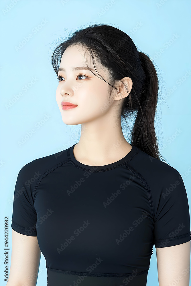 Confident Young Woman in Sportswear Posing for Fitness and Wellness Portrait Confident Young Woman in Sportswear Posing for Fitness and Wellness Portrait