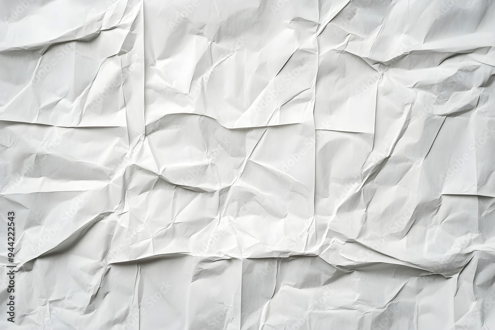 Obraz premium Wall Paper Poster Mockup Glued paper wrinkled effect isolated blank templates set