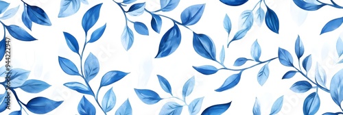 Watercolor pattern with blue and white