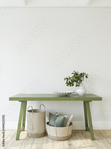 Interior mockup. 3d render.