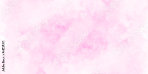 Abstract pink Wall Texture with Watercolor Brush Strokes. Soft pink pastel watercolor background.  party invitation, packaging, surface design. Grunge and textured banner with free copy space.