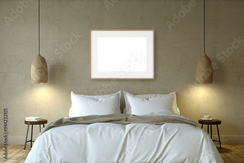 Modern bedroom interior. 3d...