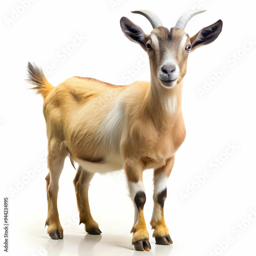 goat standing up isolated on a-white background