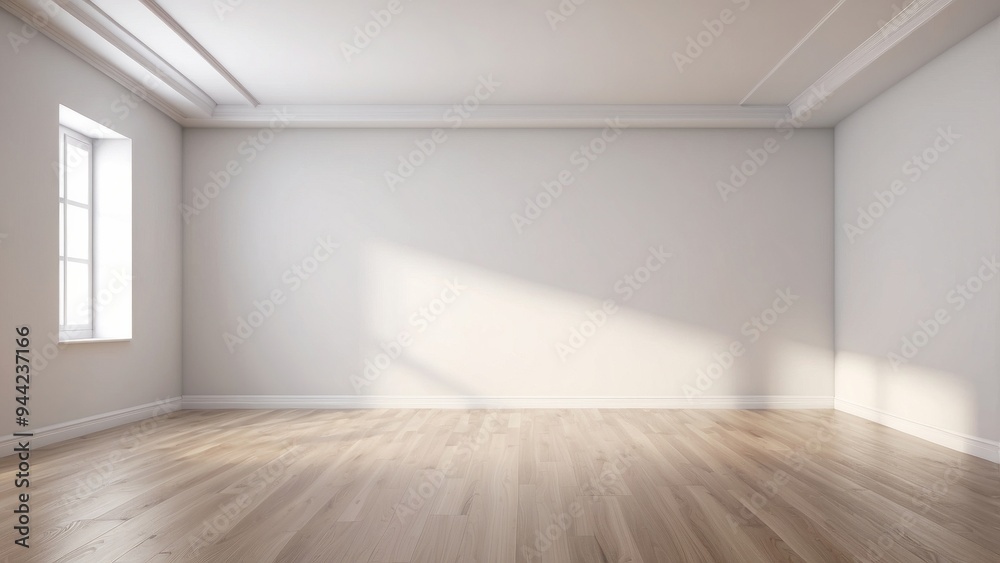 Empty Room with Hardwood Floor and White Walls Empty Room with Hardwood Floor and White Walls