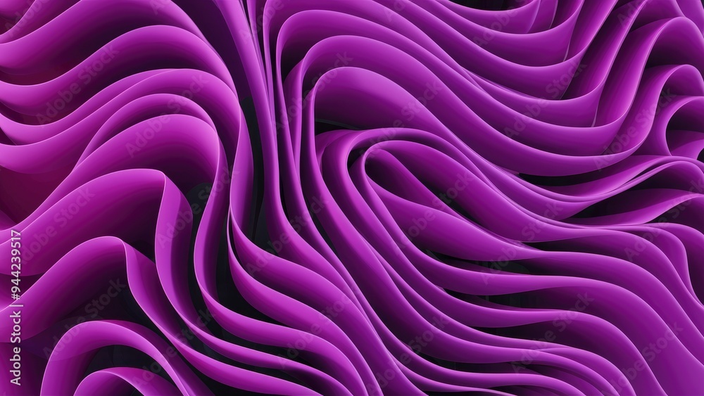 Obraz premium Dynamic Wavy Abstract Background in Vibrant Violet