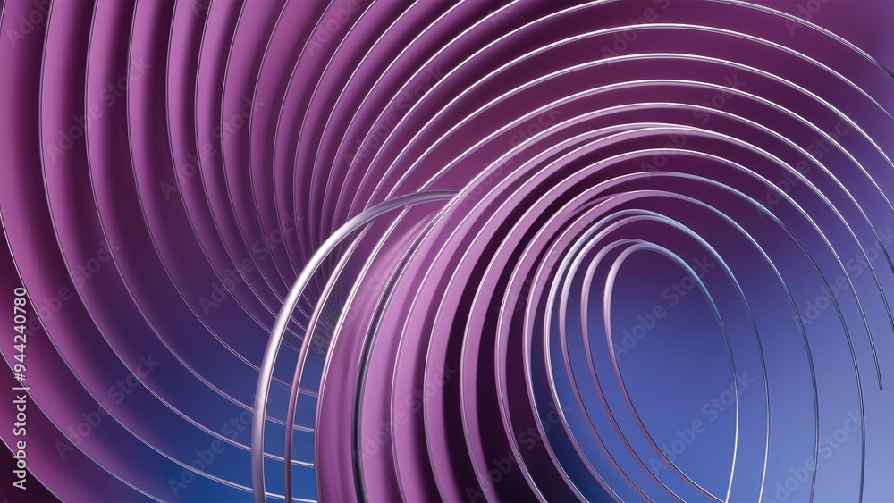 Elegant Abstract Background with Curved Delicate Lines in Purple and Blue - Contemporary 3D Rendering of Bezier Curves Elegant Abstract Background with Curved Delicate Lines in Purple and Blue - Contemporary 3D Rendering of Bezier Curves