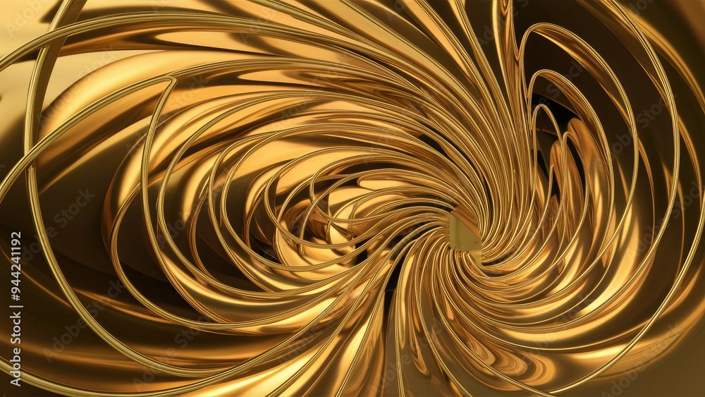 Elegant Gold Bezier Curve Plate - Isolated Metal Artistry in Modern Design - High-Quality 3D Abstract Rendering Elegant Gold Bezier Curve Plate - Isolated Metal Artistry in Modern Design - High-Quality 3D Abstract Rendering