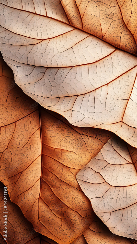 Obraz premium Brown leaf pattern abstract texture nature.