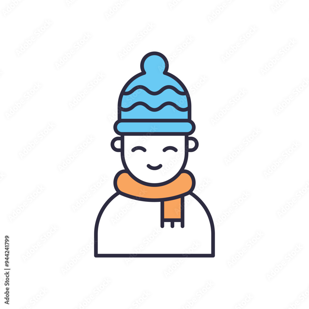 Winter Girl  vector icon