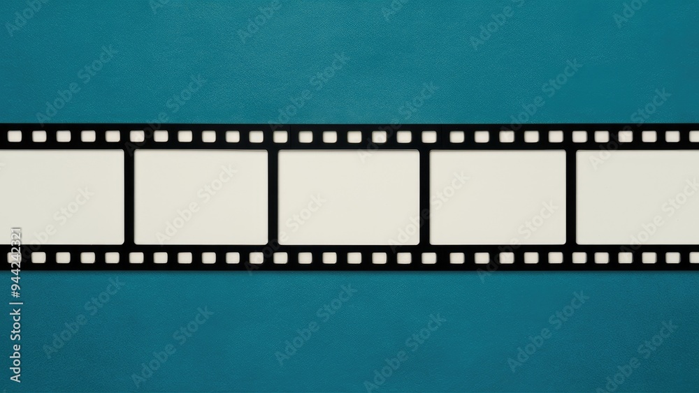 Fototapeta premium Film strip with a blank frame for creativity.