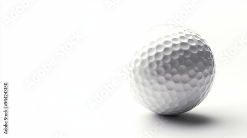 golf ball on white background isolated