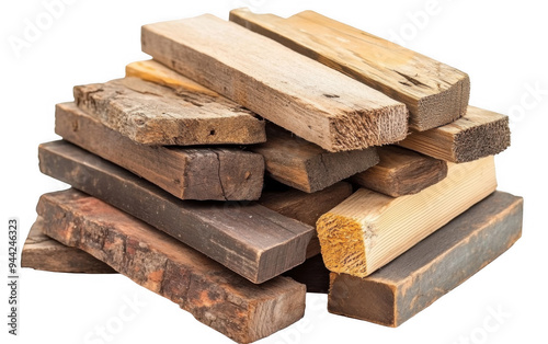Pile of Wooden Planks and Debris