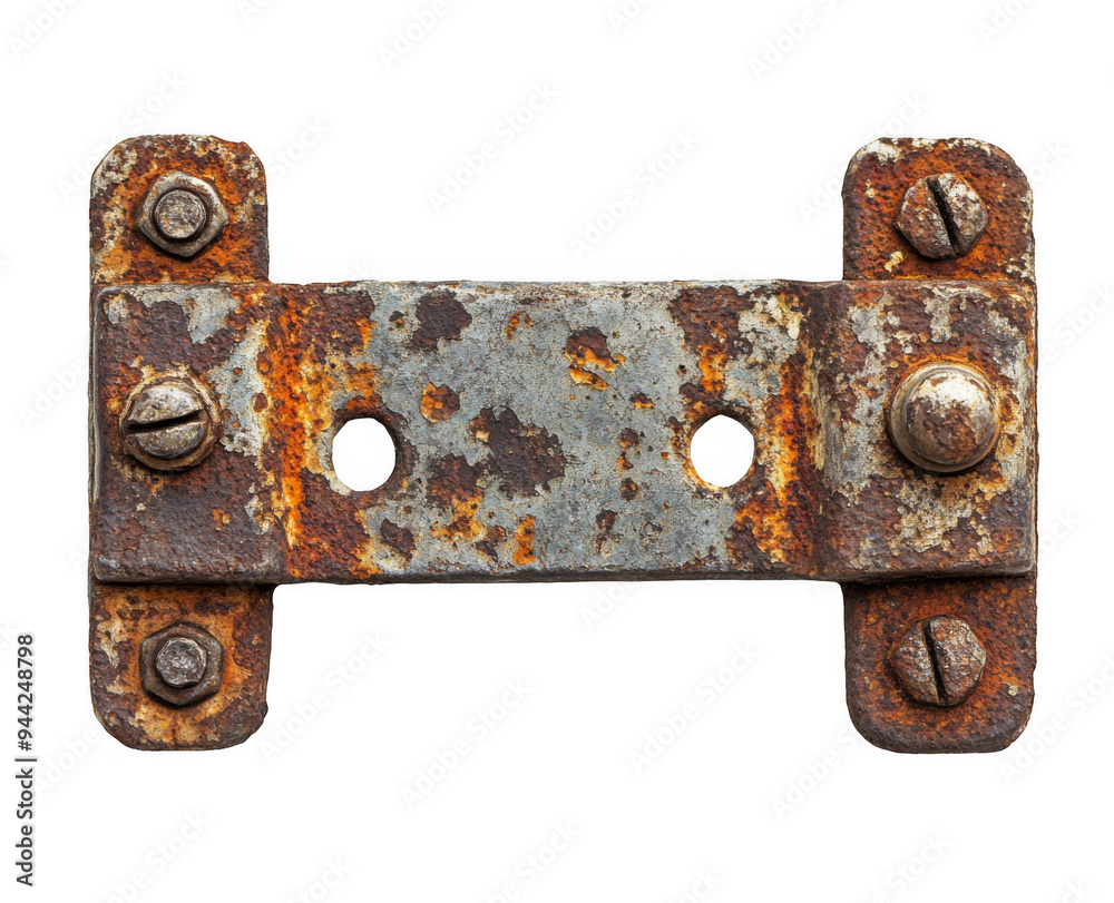 Old Rusty Hinge with Screw Holes Old Rusty Hinge with Screw Holes
