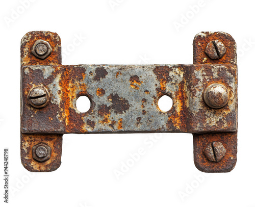 Old Rusty Hinge with Screw Holes