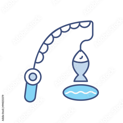 Ice Fishing vector icon