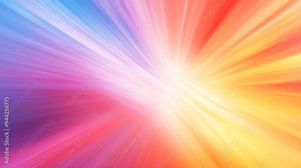 Blurred gradient lines converge towards the center in a zoomed background design Blurred gradient lines converge towards the center in a zoomed background design