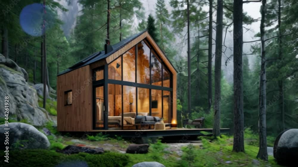 modern tiny house in relaxing ambience