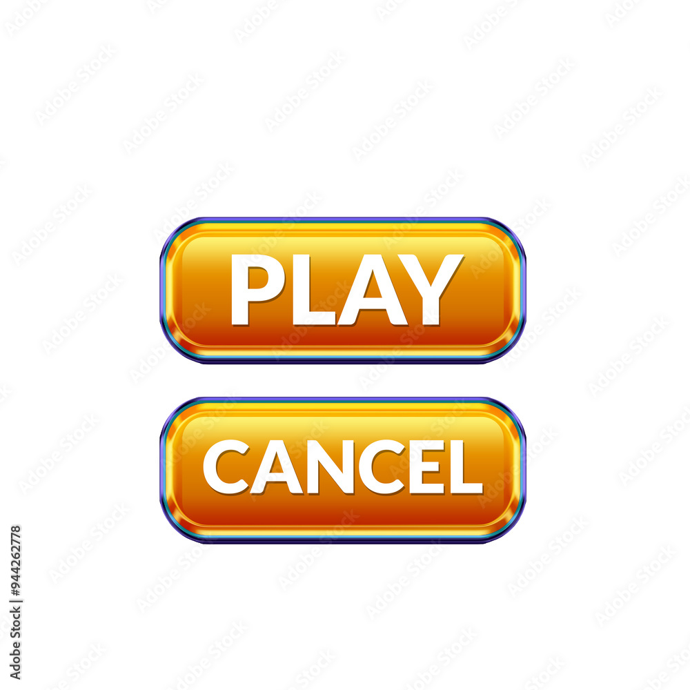 Play Cancel Gaming Asset Button for App